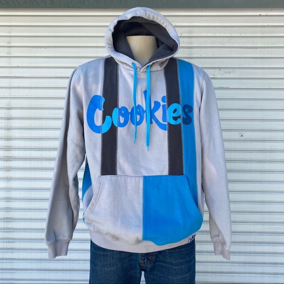 COOKIES Other - COOKIES colorblock striped skater grunge zumies hoodie sweater UNISEX sz XL